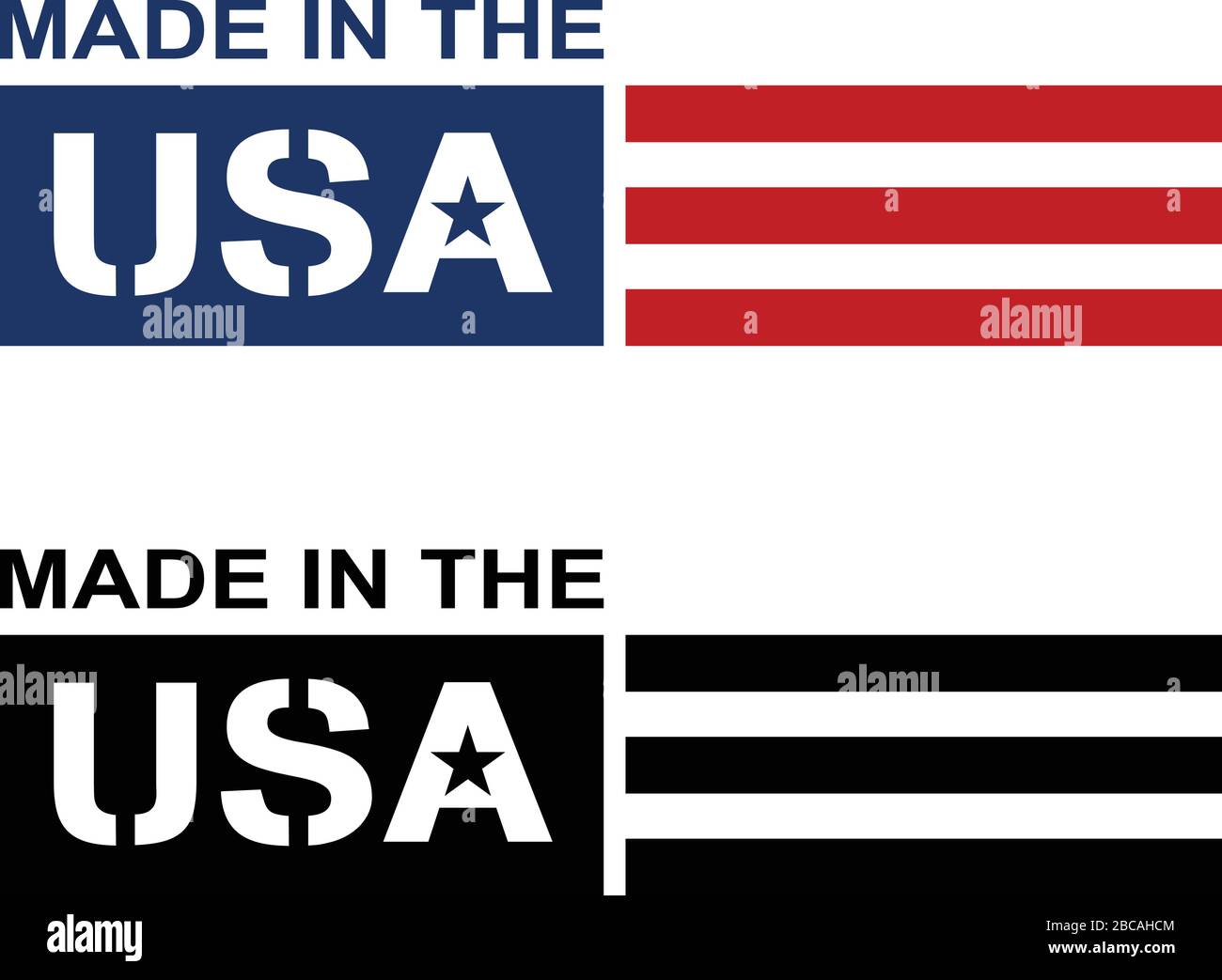 Made in the USA Label Logo Isolated Vector Illustration Stock Vector