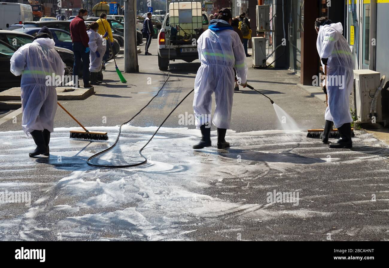 Cleaner Sweeping Uniform Urban High Resolution Stock Photography And Images Alamy