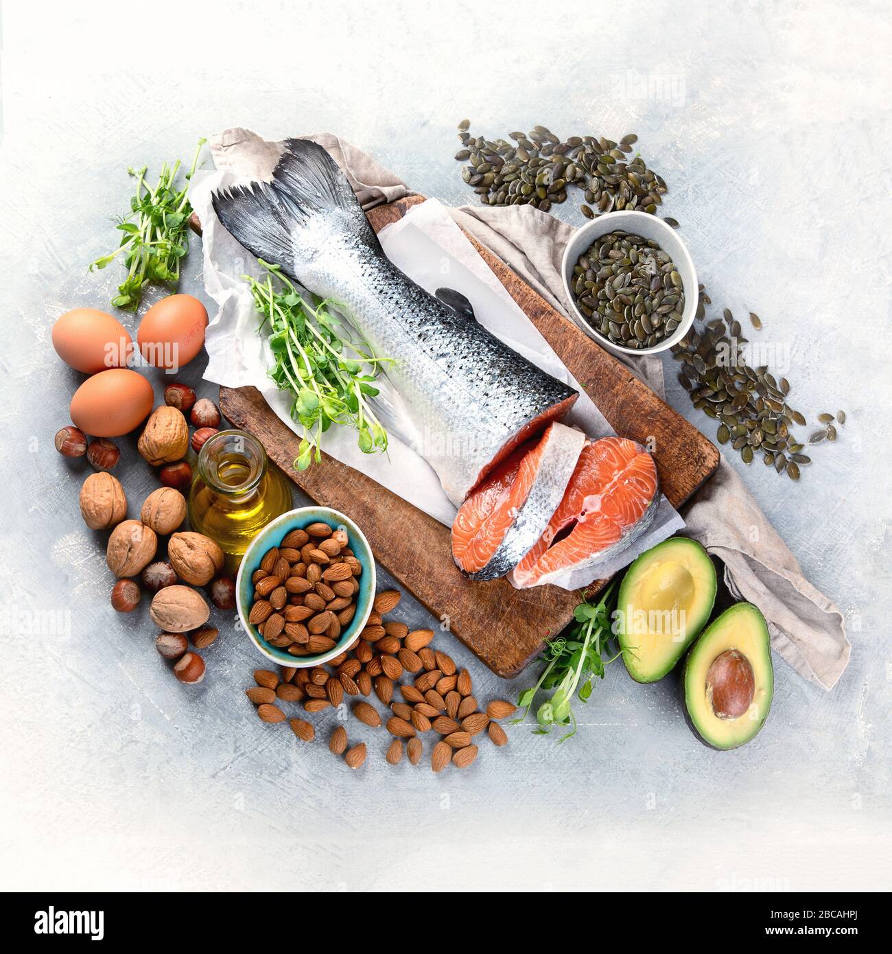 Sources of omega3 acids. Foods high in healthy fat, vitamin and