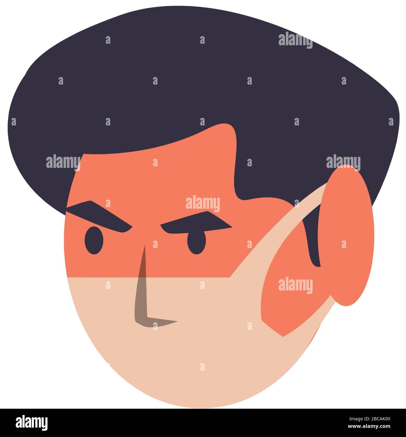 head man using face mask character Stock Vector Image & Art - Alamy