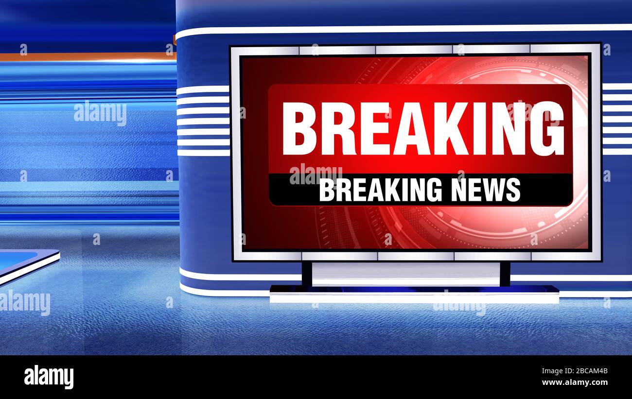 Breaking News Virtual Set Studio For Chroma Footage Realize Your Vision For A Professional Looking Studio With A Simple Setup And And Virtual Set Stock Photo Alamy