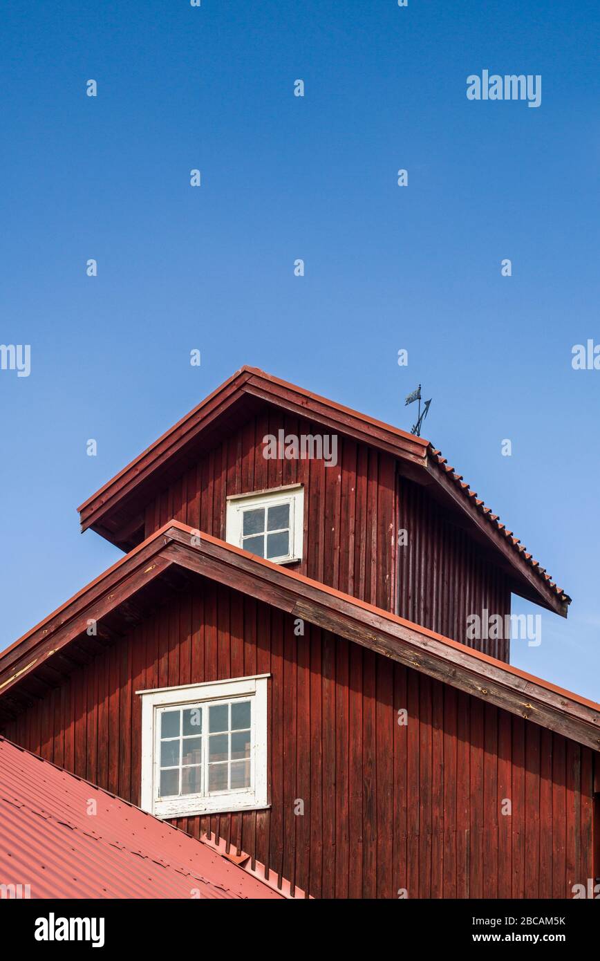 Sweden, Varmland, Marbacka, estate of first female writer to win the Noble Prize of Literature, Selma Lagerlof, barn detail Stock Photo
