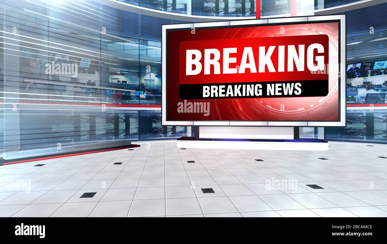 Breaking News Virtual Set Studio For Chroma Footage Realize Your Vision For A Professional Looking Studio With A Simple Setup And And Virtual Set Stock Photo Alamy