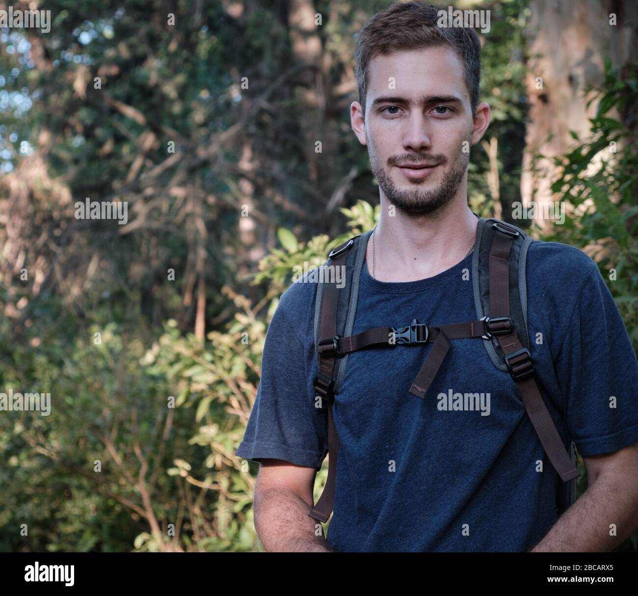 Portrait man walking forest hi-res stock photography and images - Alamy