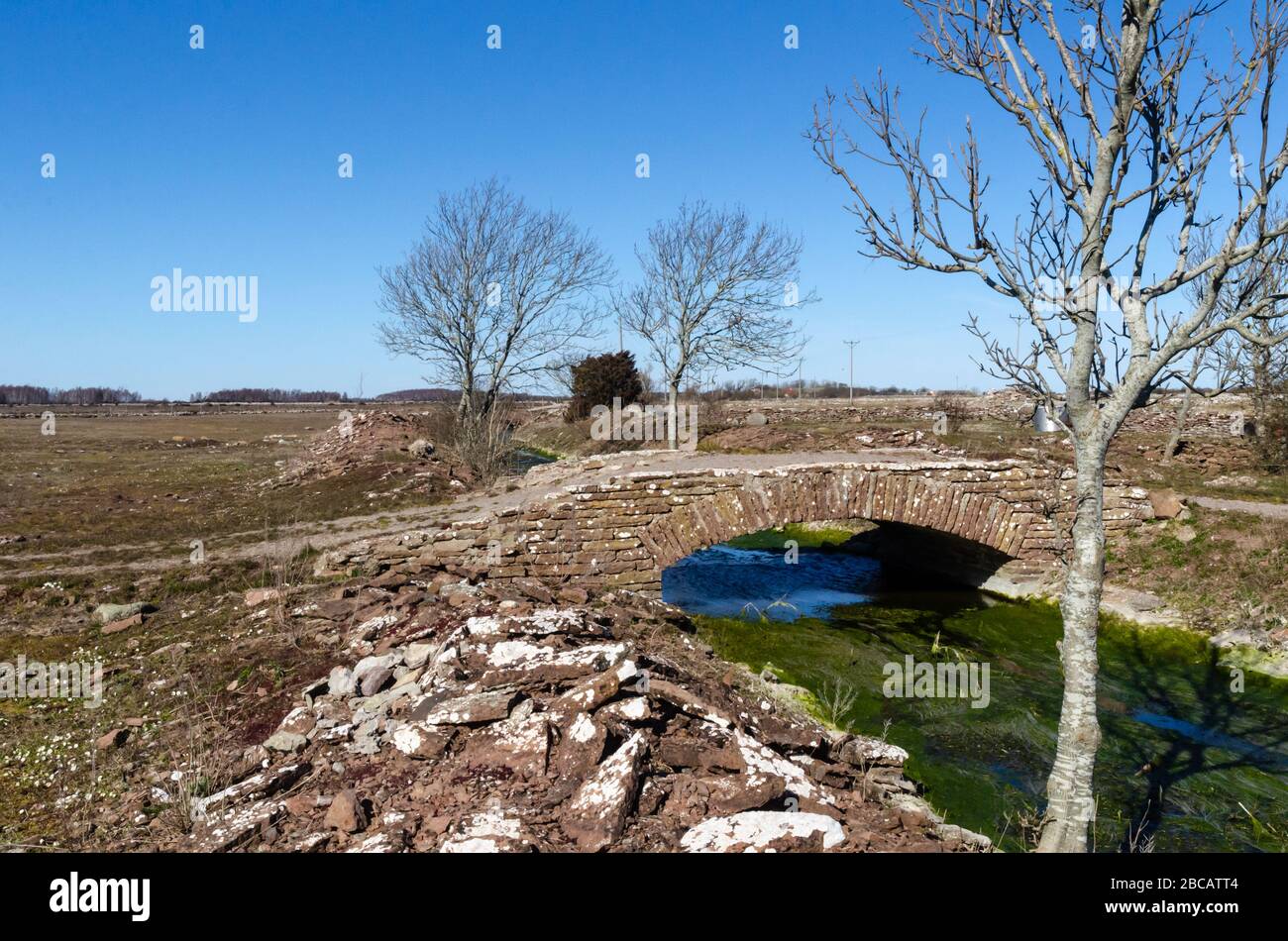 Swedish old stone bridge hi-res stock photography and images - Alamy