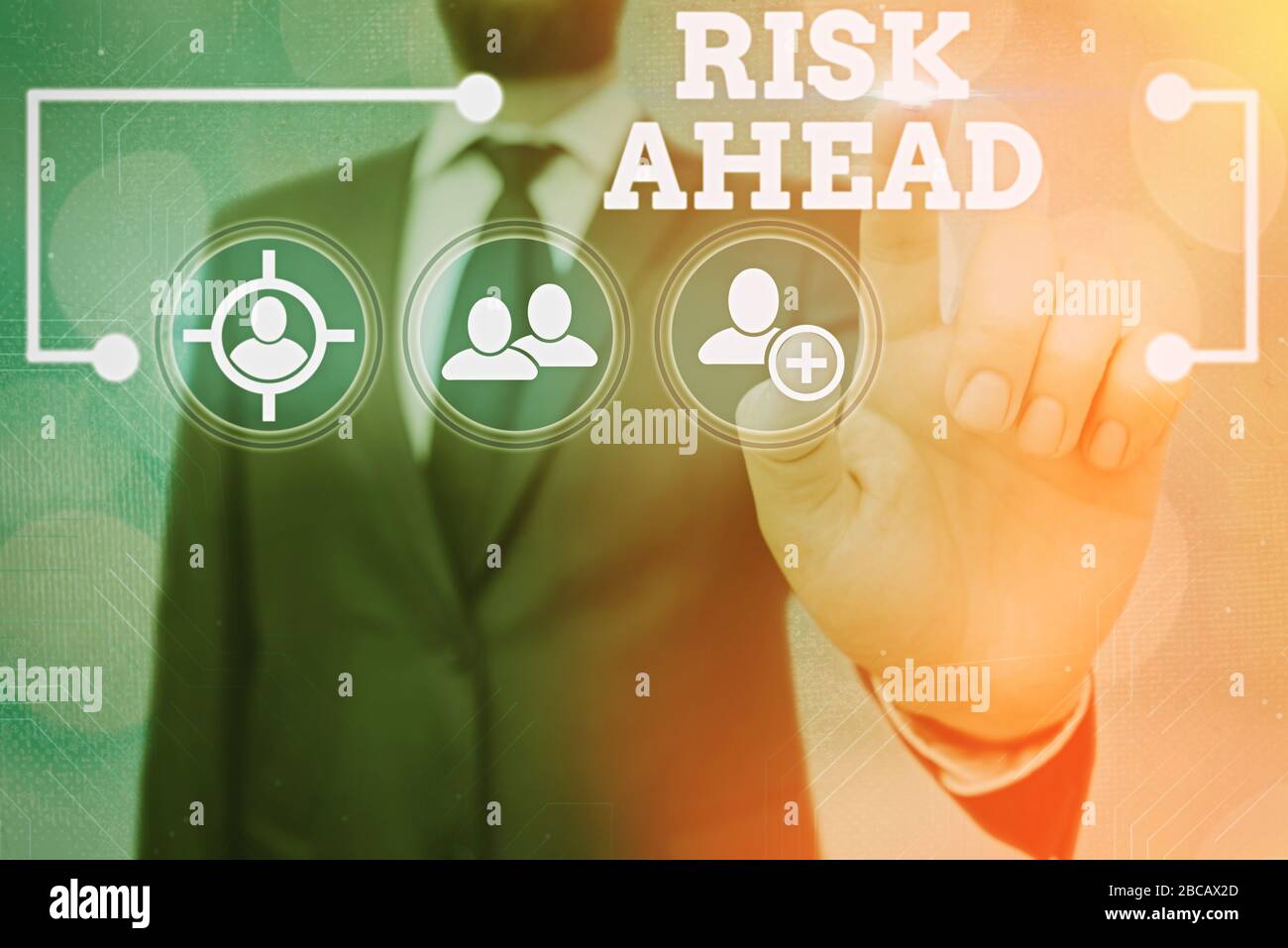 Handwriting text Risk Ahead. Conceptual photo A probability or threat ...