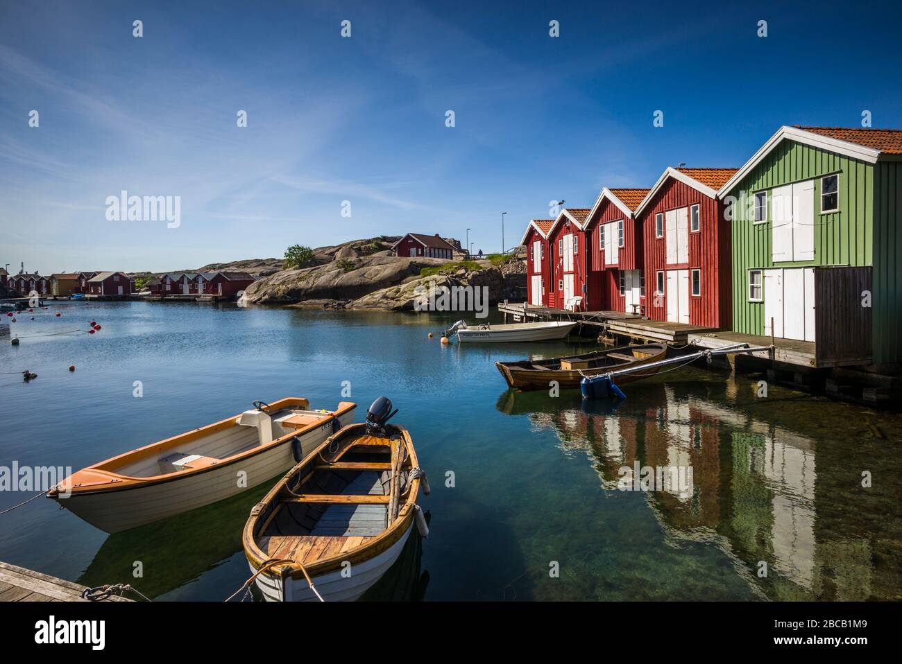 Sweden Bohuslan Smogen Smogenbryggan Antique Boat Houses And sweden-bohuslan-smogen-smogenbryggan-antique-boat-houses-and