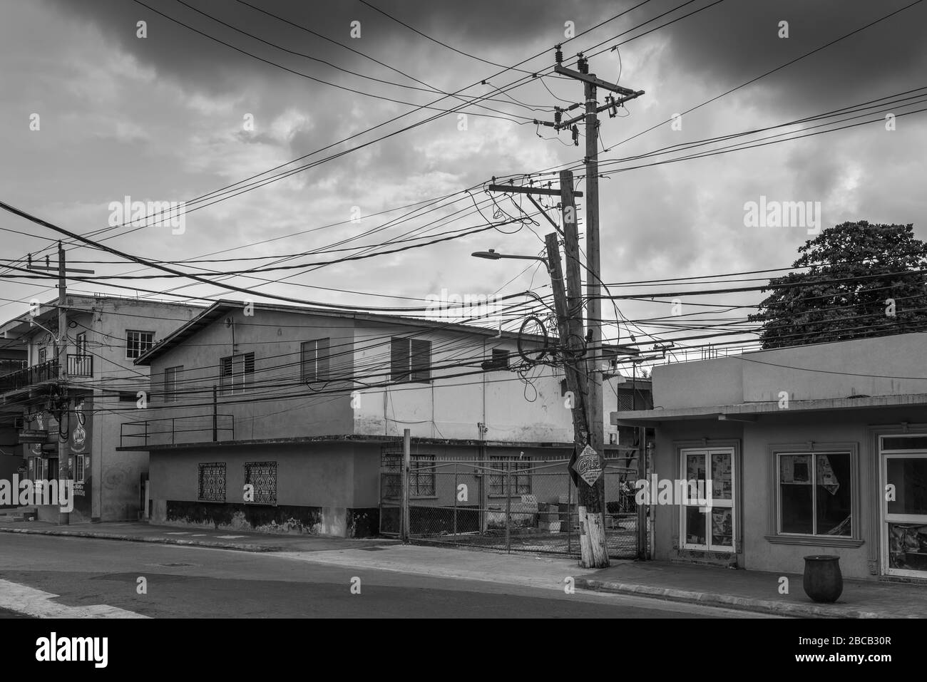 Ocho Rios, Jamaica April 22, 2019 Street view of Ocho Rios at