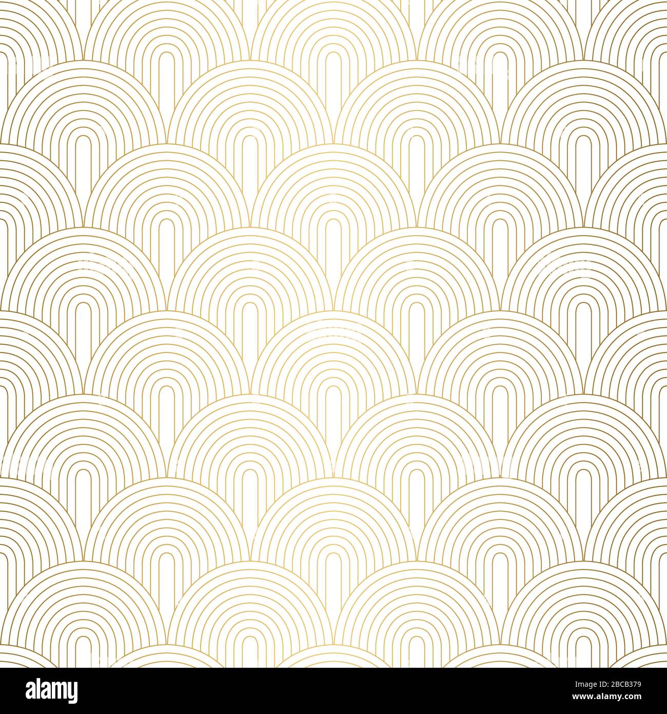 Art Deco pattern. Seamless white and gold background. Wedding decoration Stock Vector