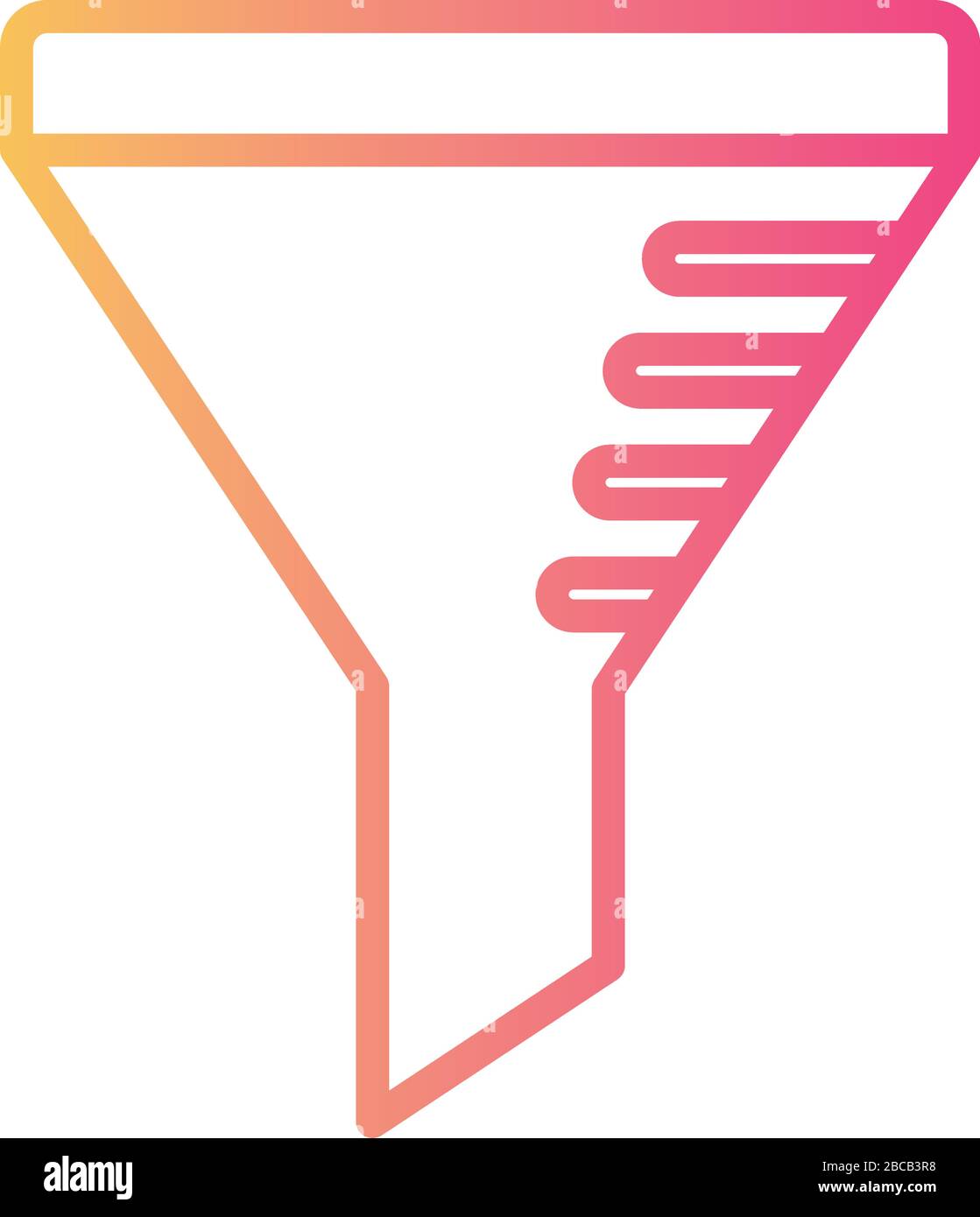 laboratory funnel linear gradient style icon Stock Vector Image & Art ...