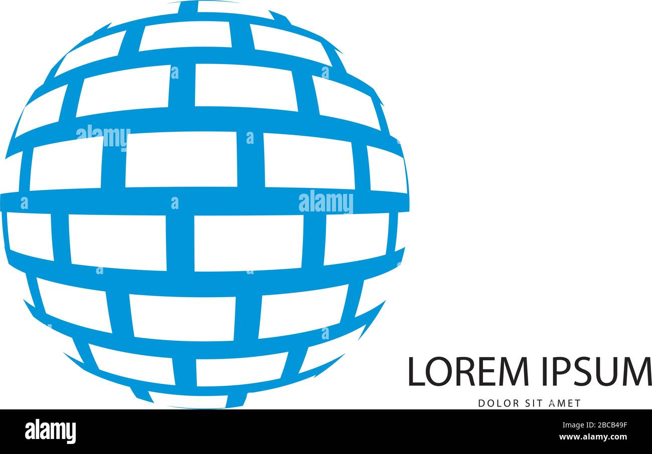 Abstract 3d blue logo in vector format. Can be used in branding or ...