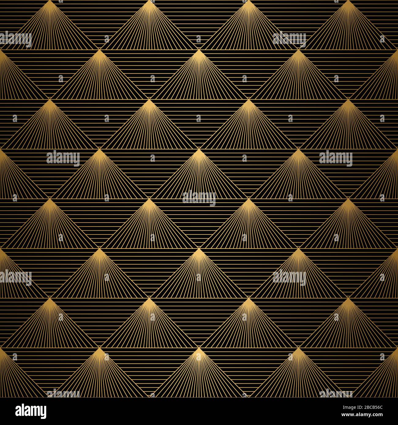 Art Deco Pattern. Seamless Gold and black background. Geometric design ...