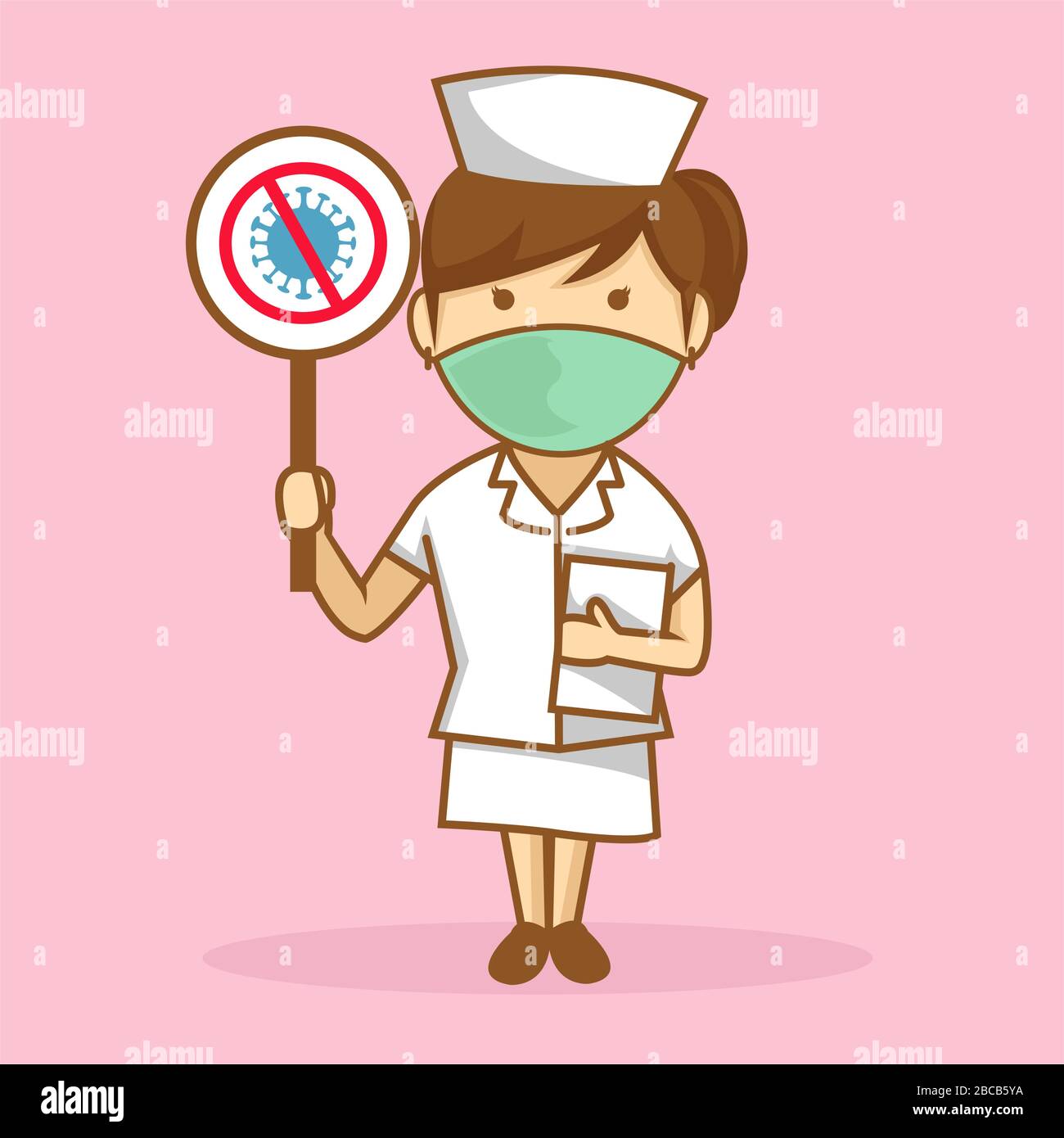 Young Female Nurse Female Surgical Stock Vector Images Alamy 4655