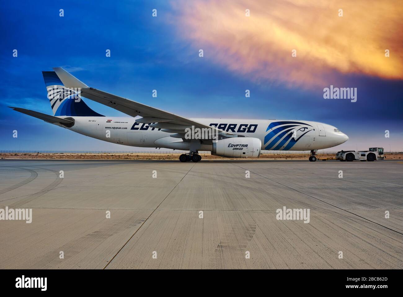 Egypt Air Cargo Airbus A330 Aircraft Stock Photo