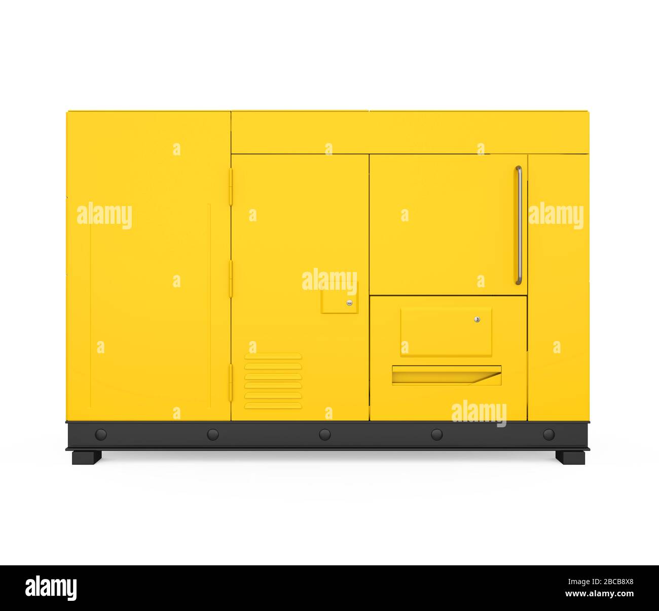 Yellow Diesel Generator Isolated Stock Photo Alamy