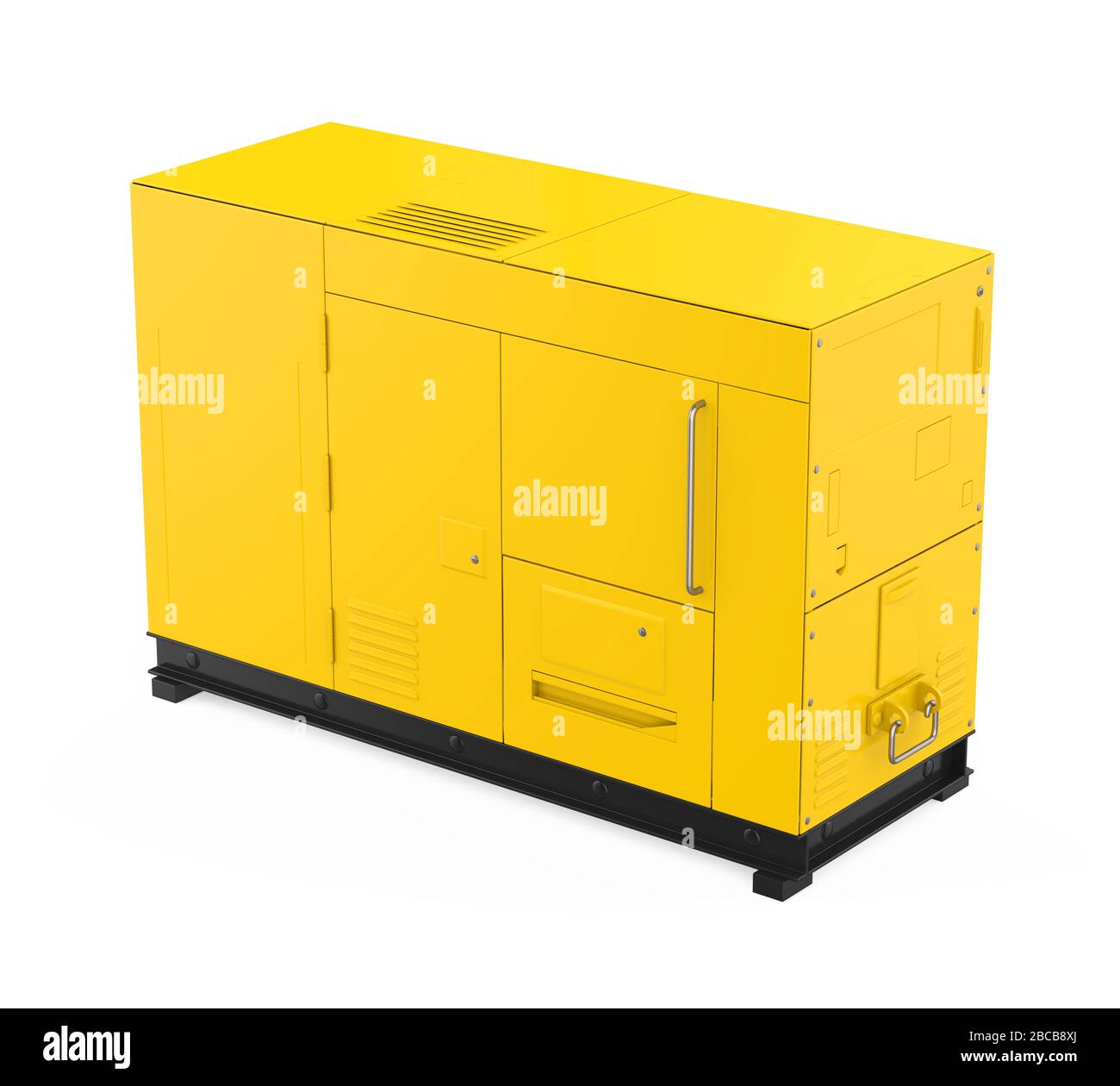 Yellow Diesel Generator Isolated Stock Photo - Alamy