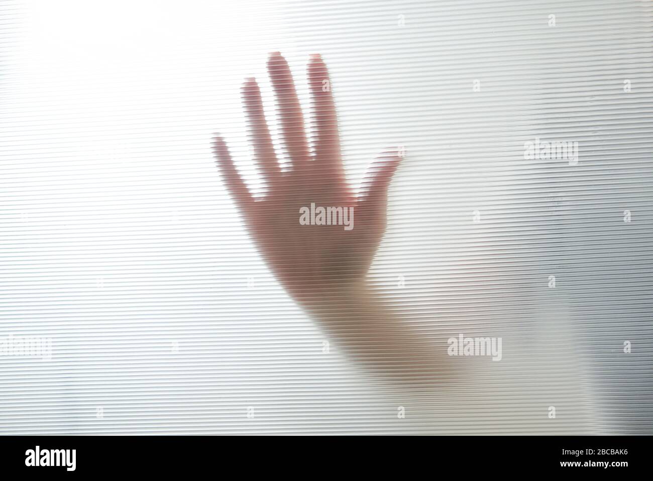 Woman under through plastic hi-res stock photography and images - Alamy