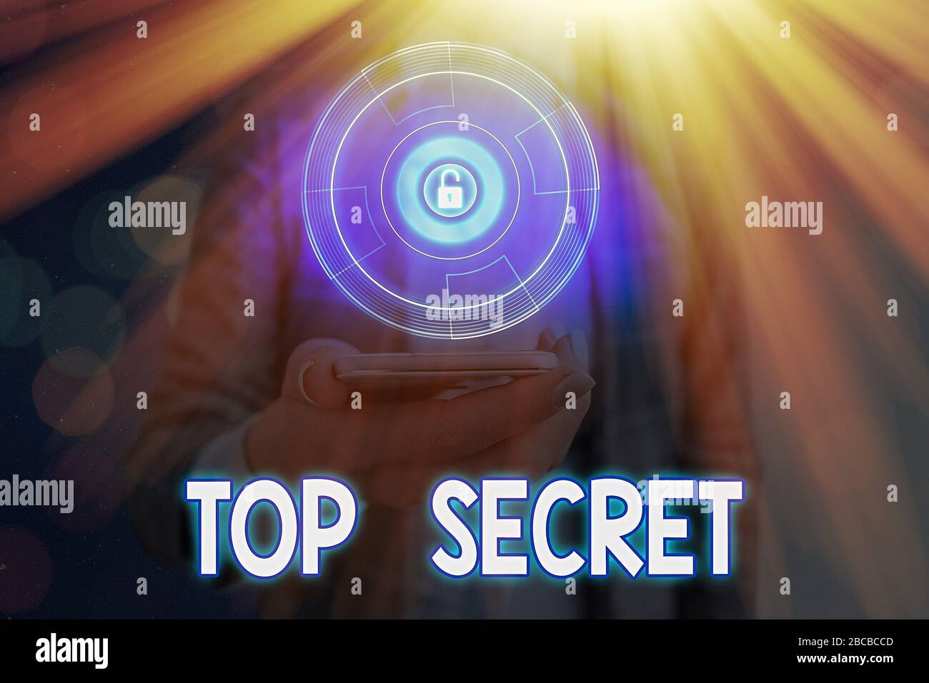 Conceptual hand writing showing Top Secret. Concept meaning protected