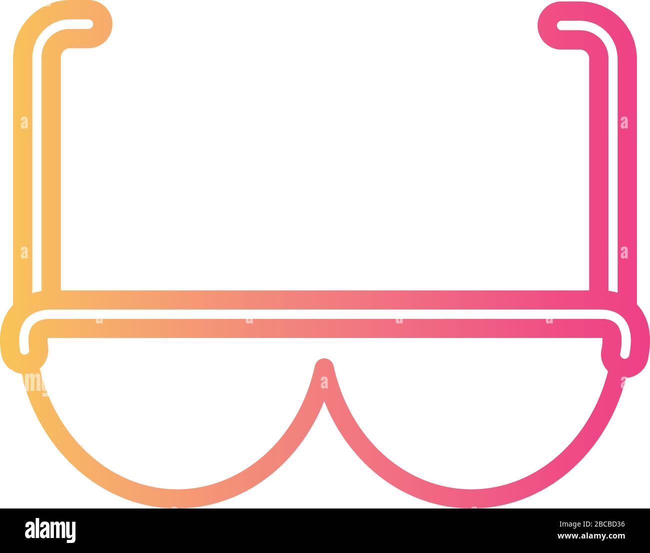 glasses protection laboratory linear gradient style icon Stock Vector