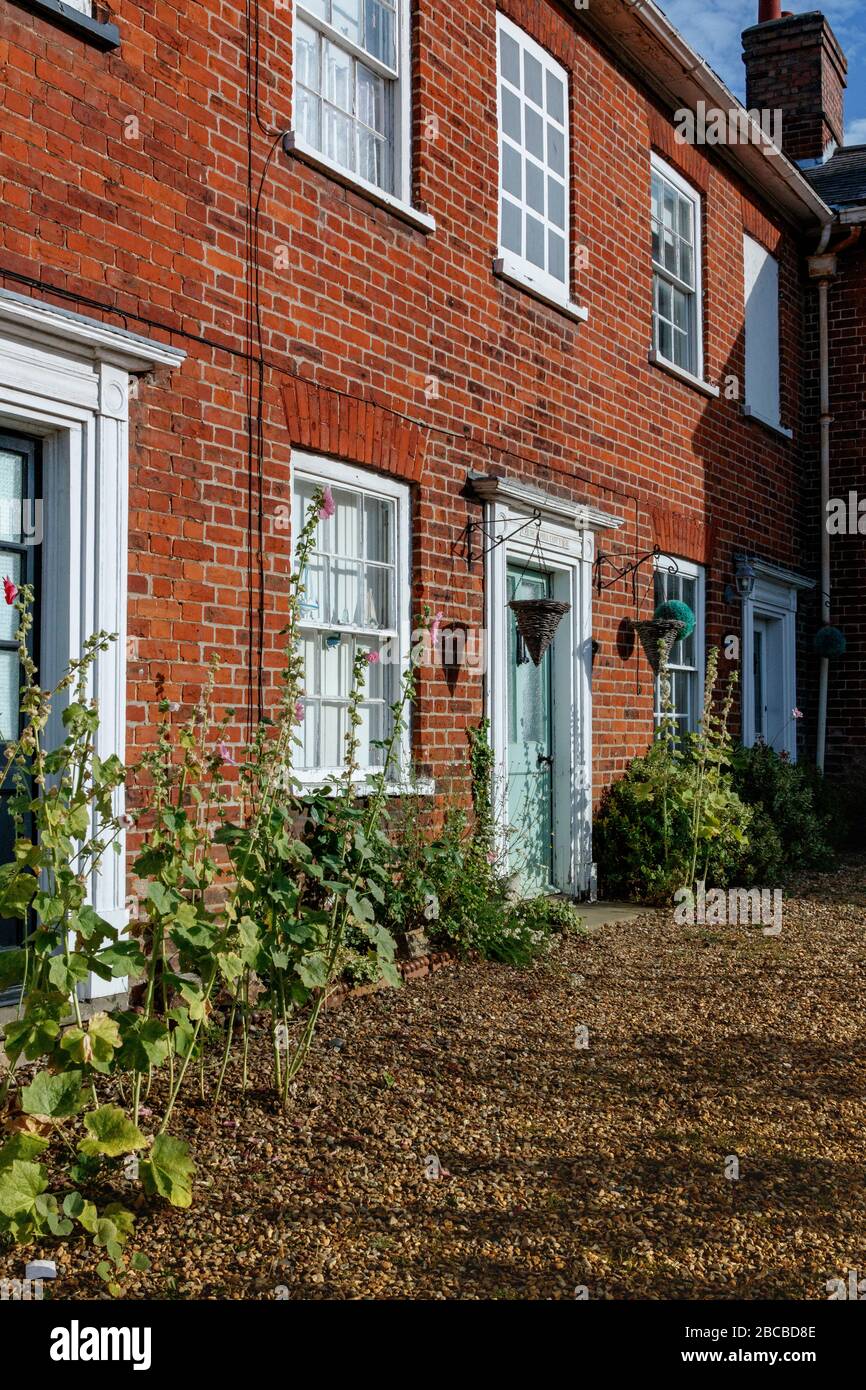 Row of houses Reepham old market town in Norfolk Stock Photo Alamy