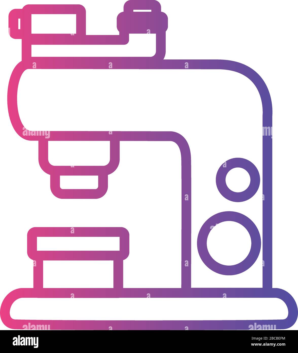 microscope laboratory tool linear gradient style icon Stock Vector ...