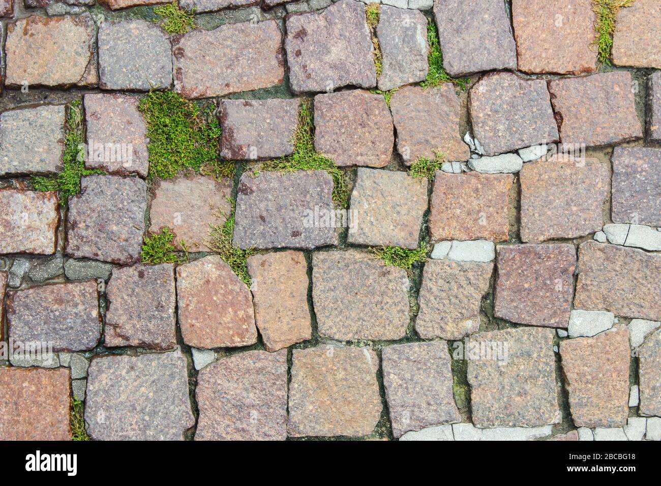 Cobblestone pavement as background Stock Photo
