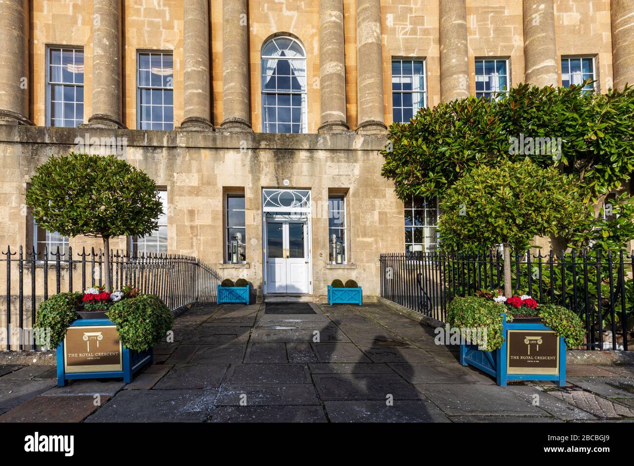 Entrance to the the Royal Crescent Hotel & Spa, Bath, Somerset, UK Stock Photo