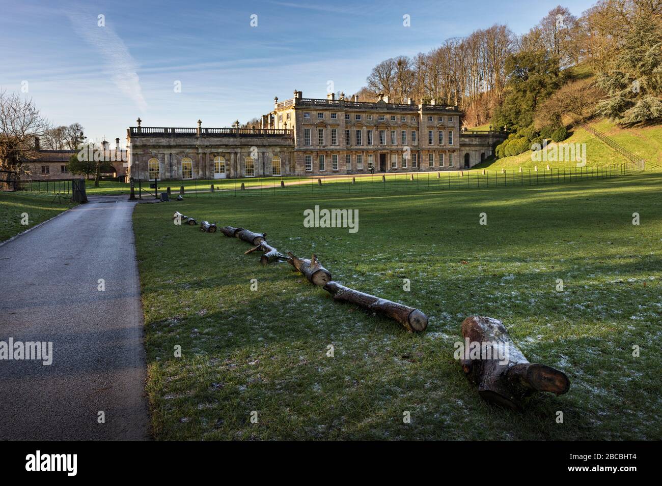 Dyrham Park is a baroque country house in a 270-acre ancient deer park near the village of Dyrham in South Gloucestershire. A National Trust Property Stock Photo