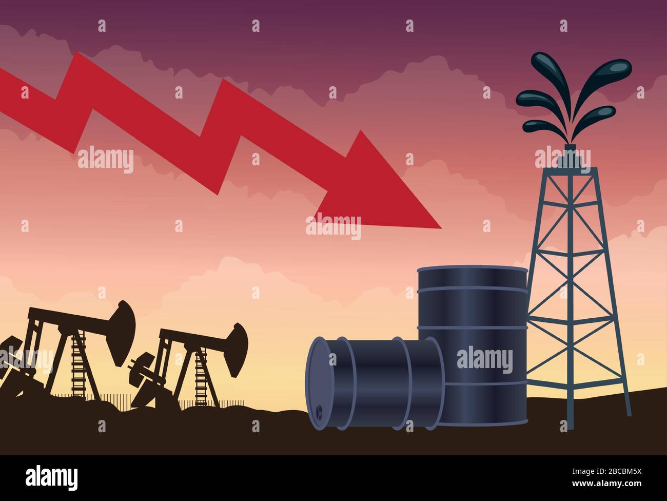 oil price market with barrels Stock Vector Image & Art Alamy