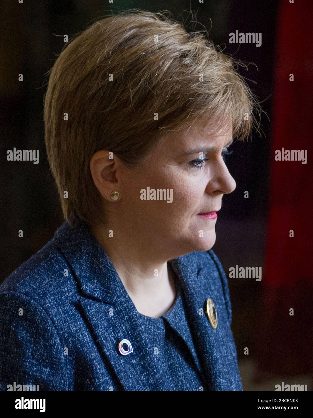 Edinburgh, UK. 30 January 2020.   Pictured: Nicola Sturgeon MSP - First Minister of Scotland and Leader of the Scottish National Party (SNP). Stock Photo