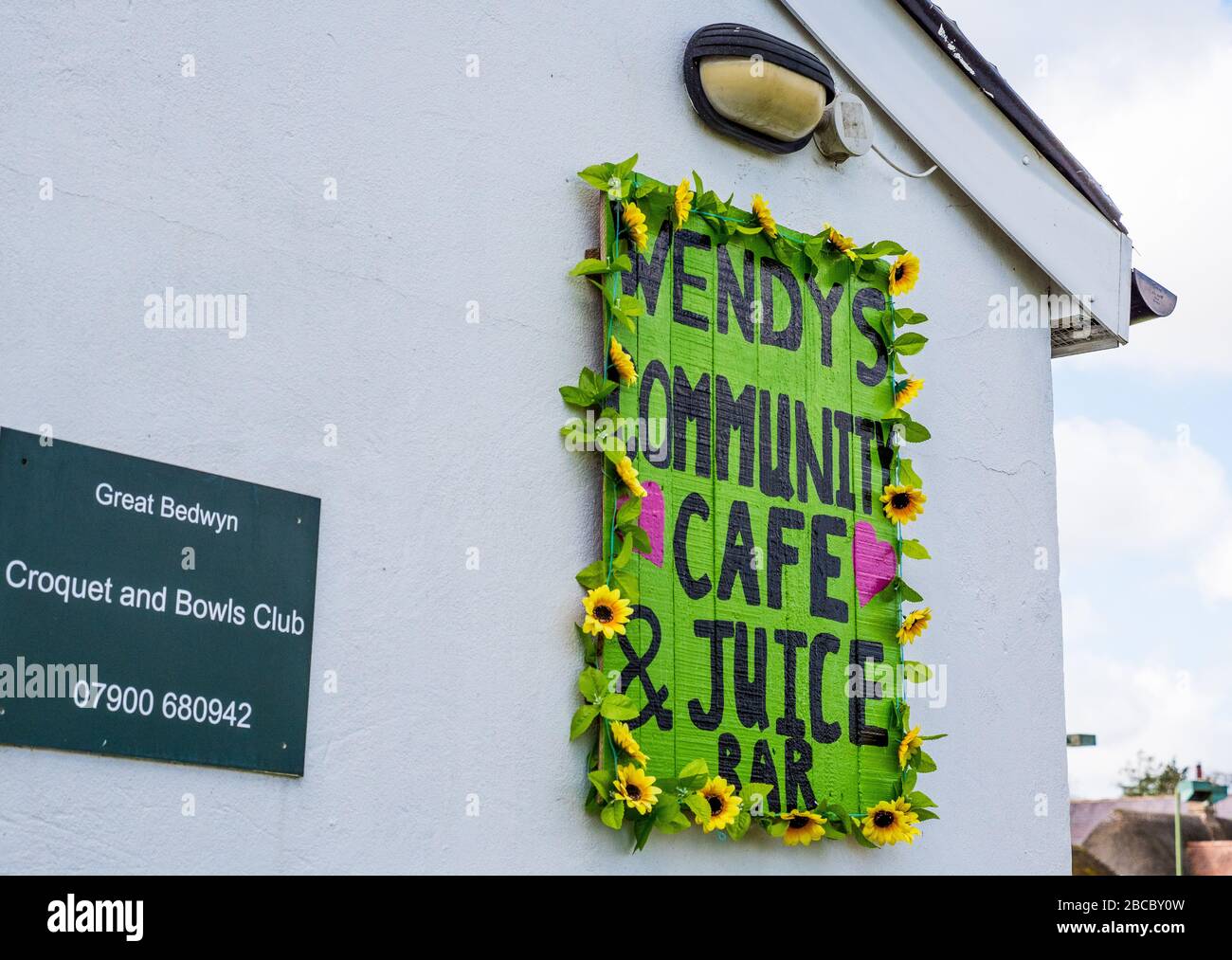 Wendy's Community Cafe & Juice Bar, Great Bedwyn, North Wessex Downs, Wiltshire, England, UK, GB. Stock Photo