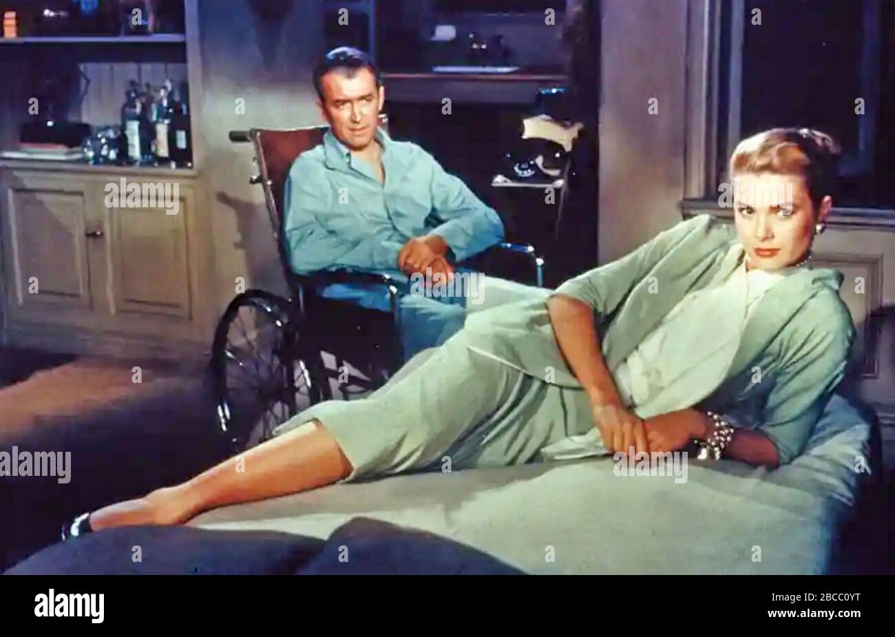 REAR WINDOW 1954 Paramount Pictures film with James Stewart and Grace Kelly Stock Photo