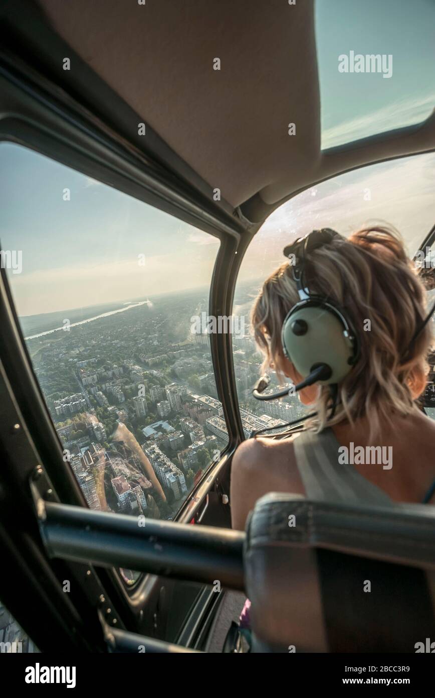 Woman cockpit pilot passenger hi-res stock photography and images - Alamy