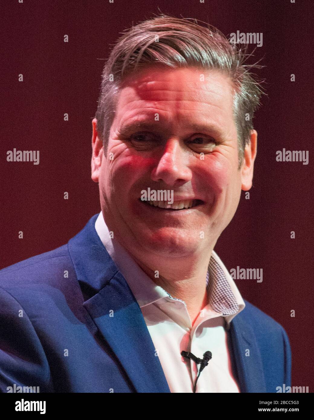 STOCK IMAGE RE-EDITS Glasgow, UK. 15 February 2020. Sir Keir Starmer wins the Leadership for the UK Labour Party with 56.2% of votes in the first round of polling, with Rebecca ling-Bailey on 27.6% and Lisa Nandy on 16.2%. Picture is taken of UK Labour Party Hustings for the Labour Party Leadership 2020. Stock Photo