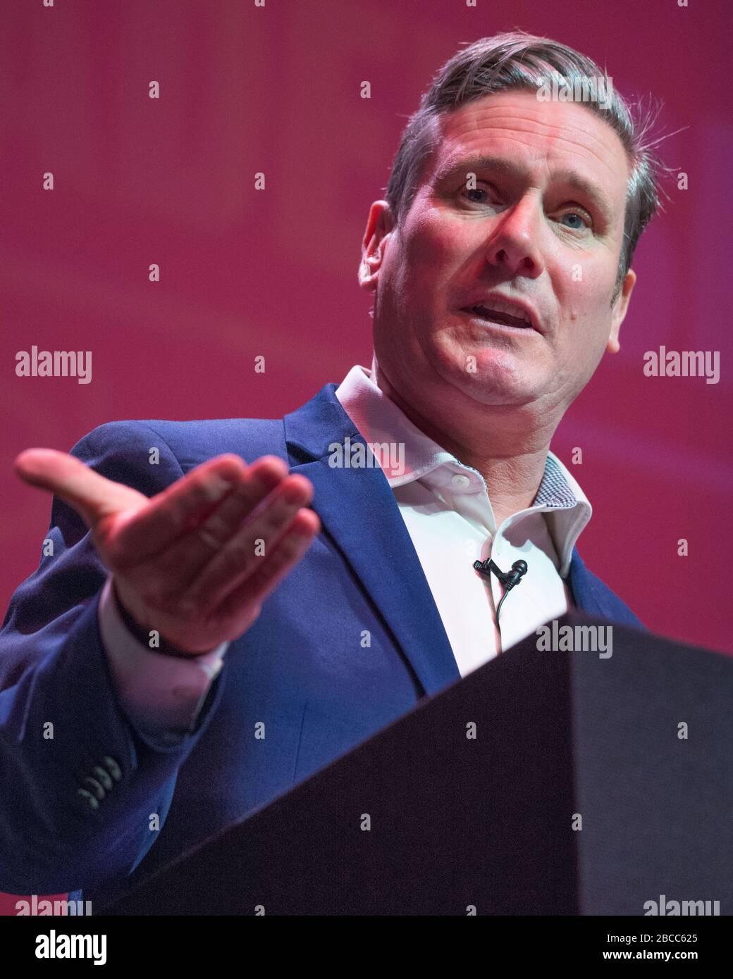 STOCK IMAGE RE-EDITS Glasgow, UK. 15 February 2020. Sir Keir Starmer wins the Leadership for the UK Labour Party with 56.2% of votes in the first round of polling, with Rebecca ling-Bailey on 27.6% and Lisa Nandy on 16.2%. Picture is taken of UK Labour Party Hustings for the Labour Party Leadership 2020. Stock Photo