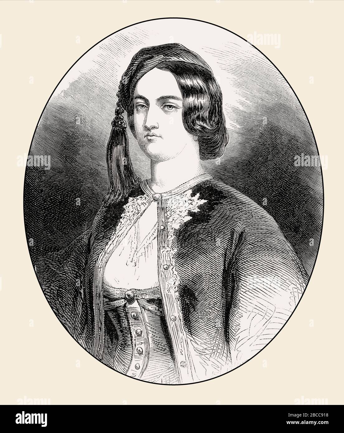 Amalia of Oldenburg, 1818 –1875, queen consort of Greece, spouse of King Otto Stock Photo