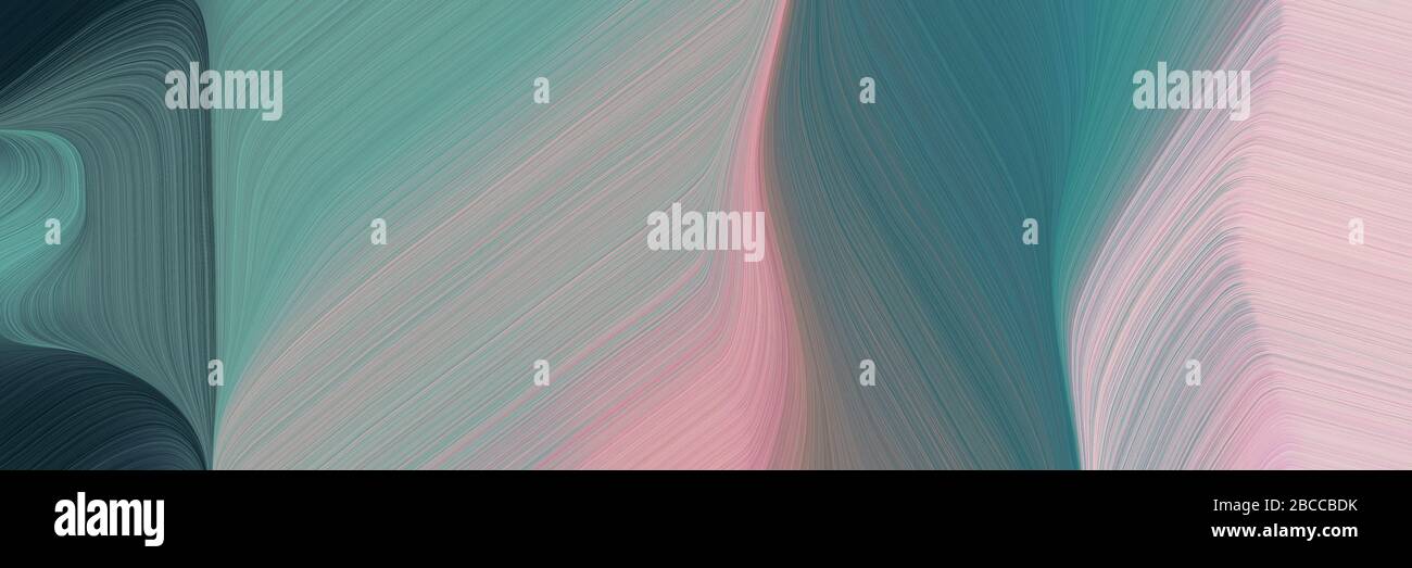 abstract dynamic curved lines flowing designed horizontal header with ...