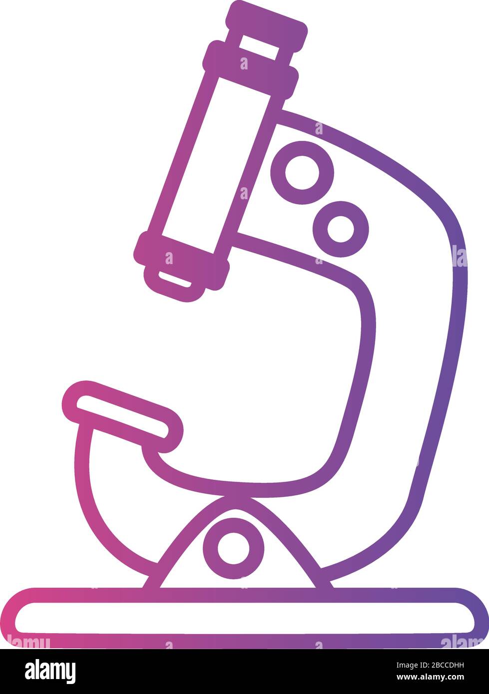 microscope laboratory tool linear gradient style icon Stock Vector ...