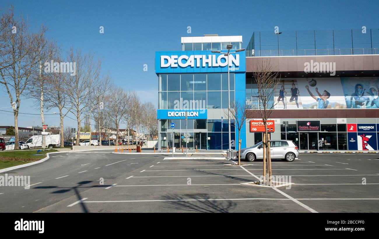 Aerial View of Decathlon. Sporting Goods Retailer. Almada, Portugal,  25.02.2021 Editorial Stock Photo - Image of blue, clothes: 211665273