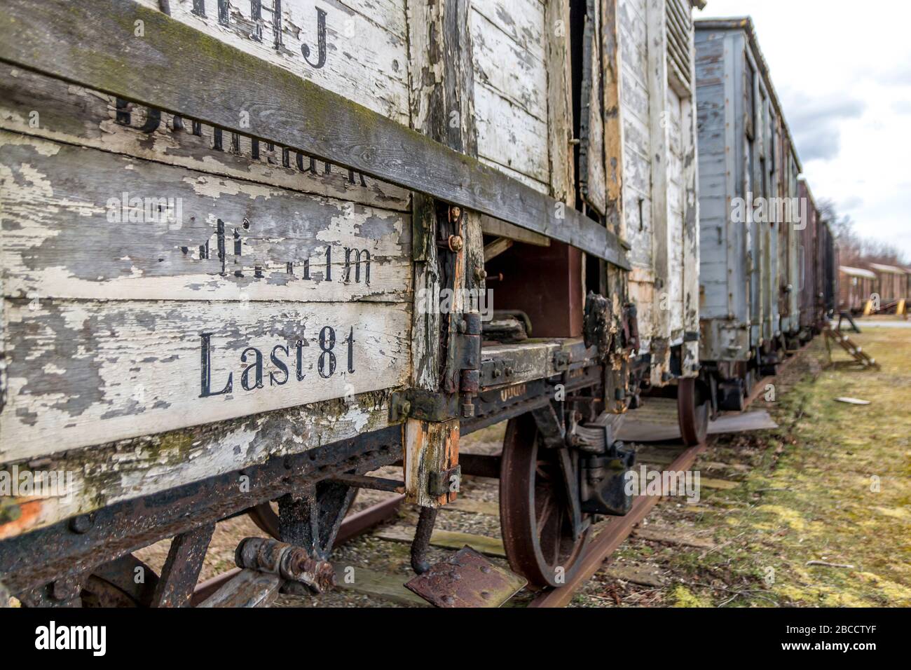 wooden train carriages