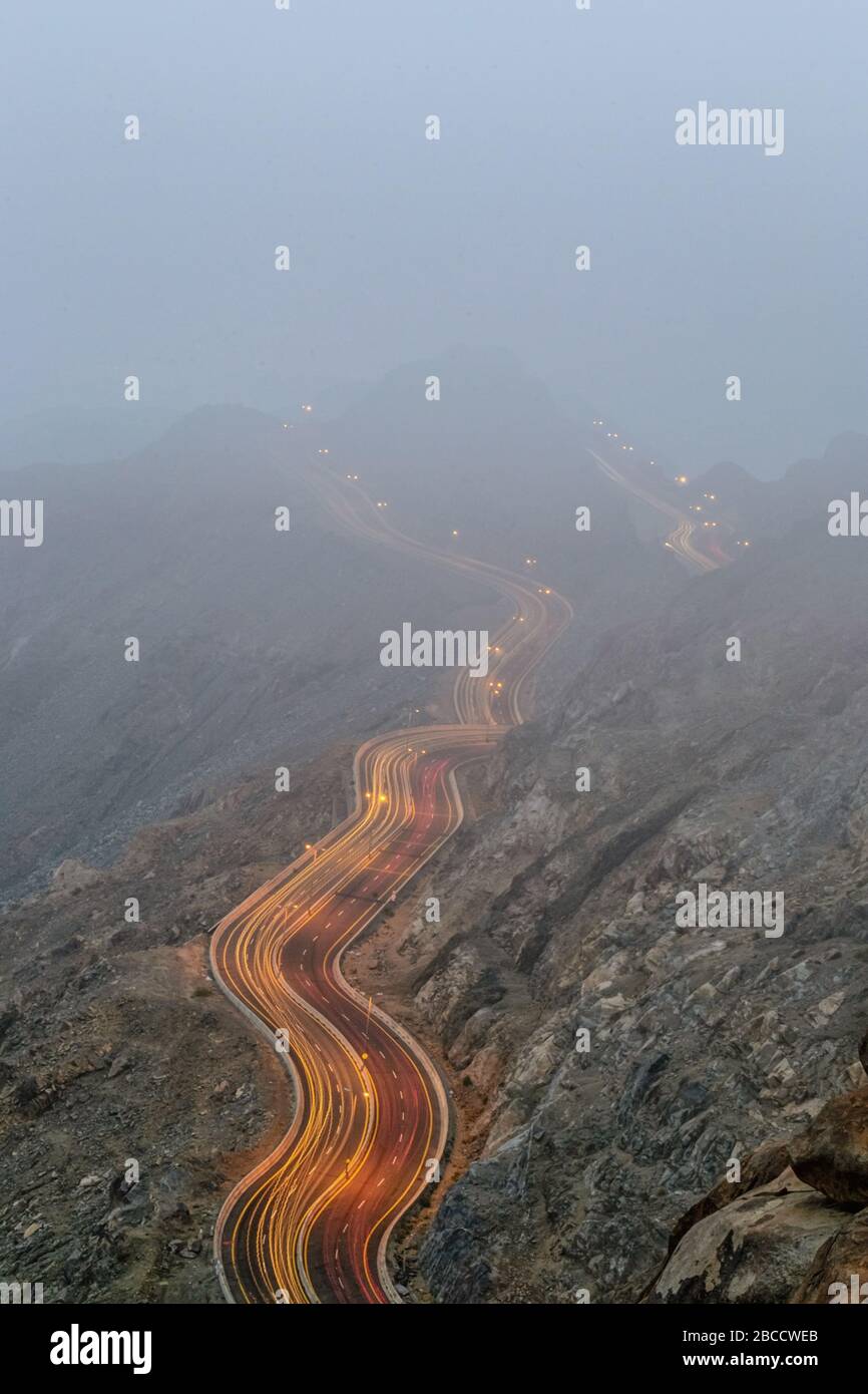 Roads of Arabia アラビアの道 Aerial of Abha, Saudi Arabia, Middle East stock photo