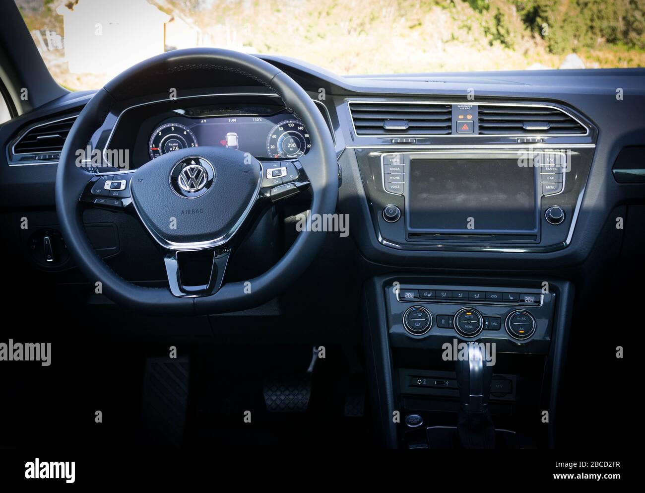 VW Tiguan interior Stock Photo