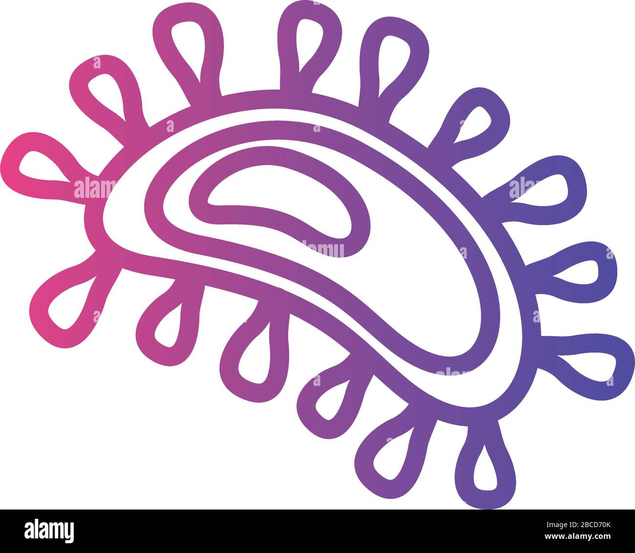 covid 19 particle linear gradient style icon Stock Vector Image & Art ...