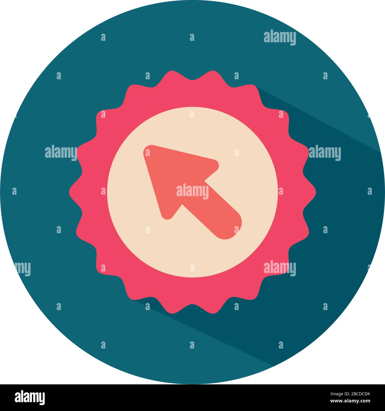 shopping online concept, seal with cursor icon over white background ...