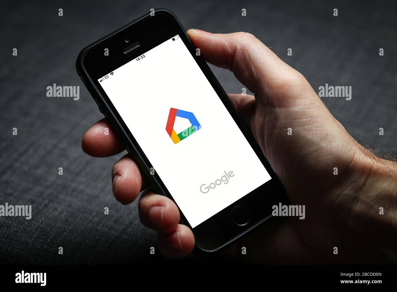 Google Home app on a mobile phone Stock Photo