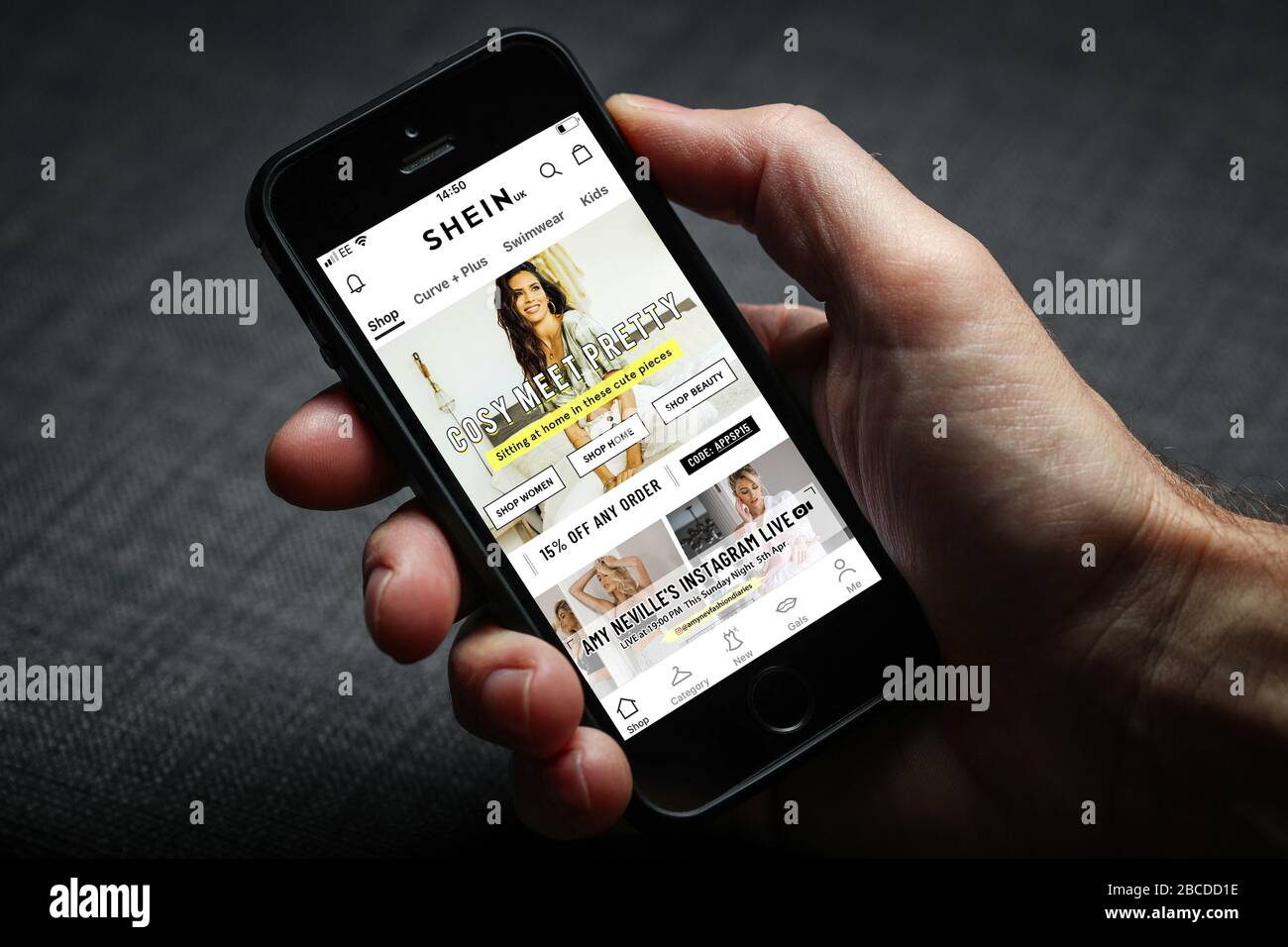 Shopping on the Shein app on a mobile phone Stock Photo - Alamy
