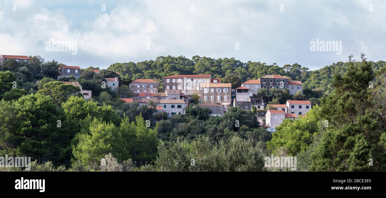 Village of Govedari, Mljet, Croatia Stock Photo