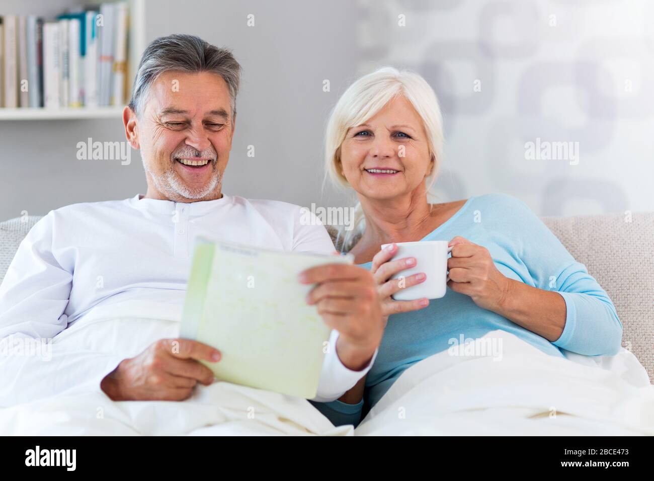 Senior couple at home Stock Photo