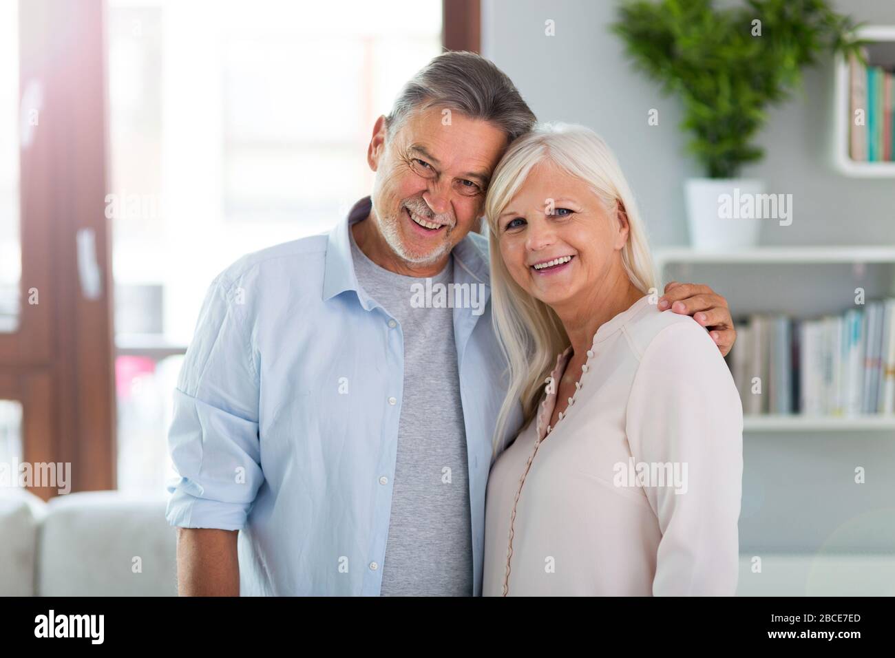 Senior couple at home Stock Photo