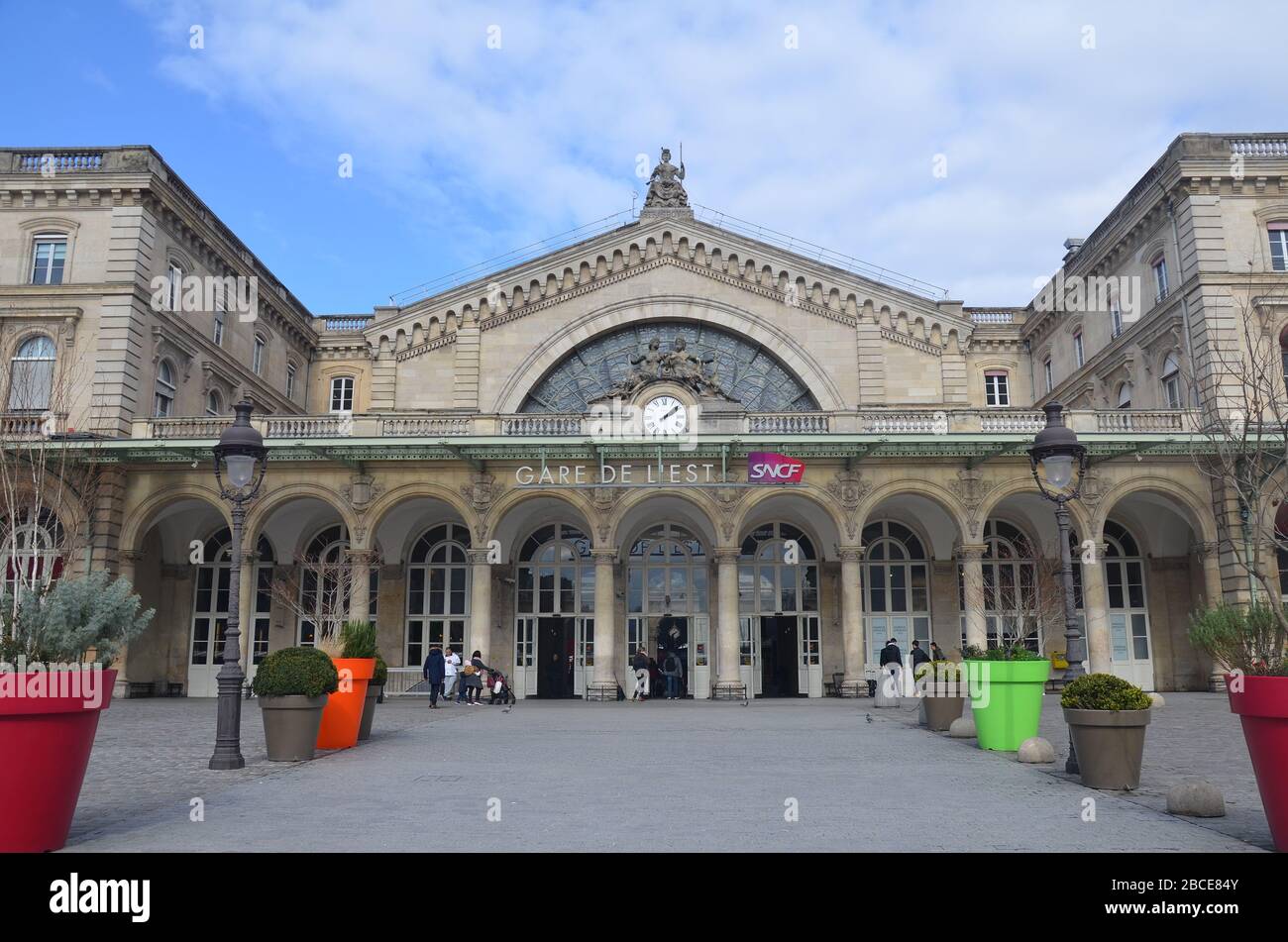Paris, die Hauptstadt Frankreichs: der Ostbahnhof (Gare de Est), Fassade Stock Photo